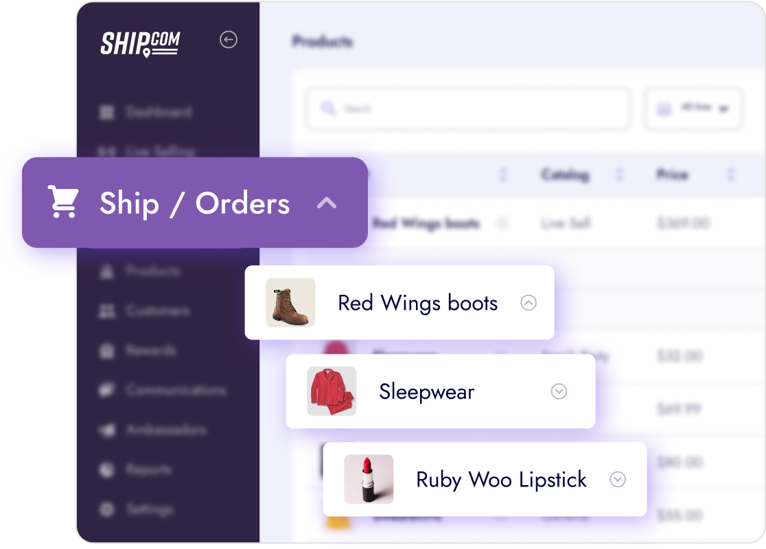 Ship.com app screenshot