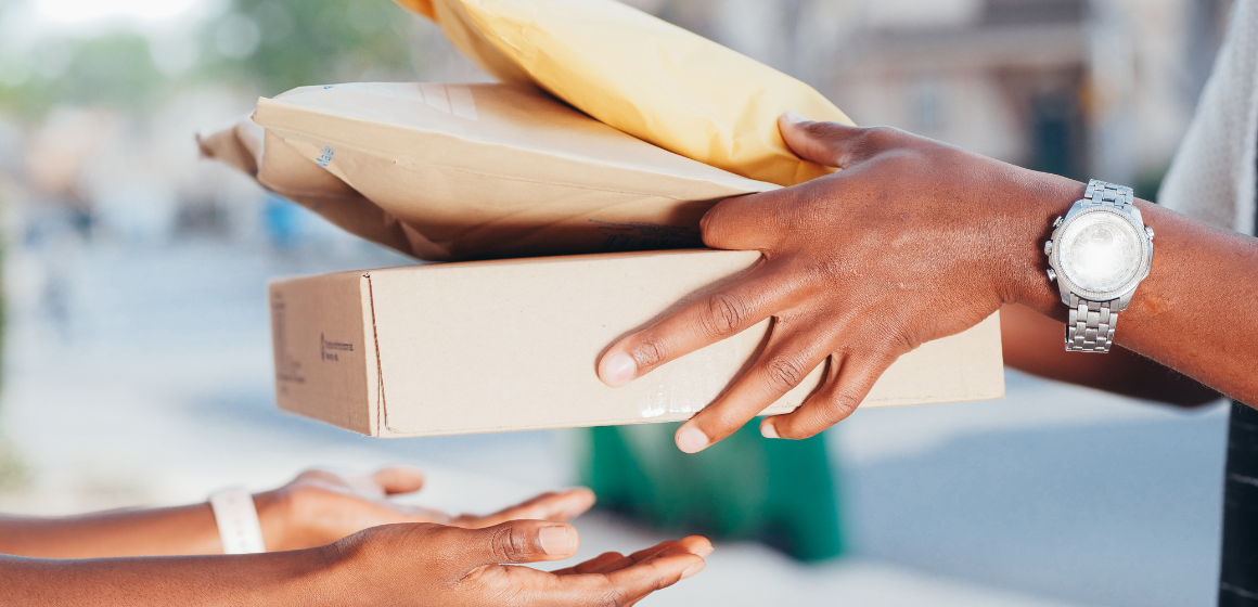 Package getting delivered