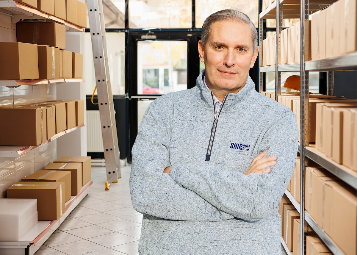 Ship.com founder Joe DiSorbo - warehouse background